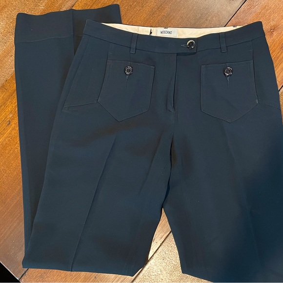 Moschino Vintage Wide Leg Trouser In Black - Picture 1 of 13